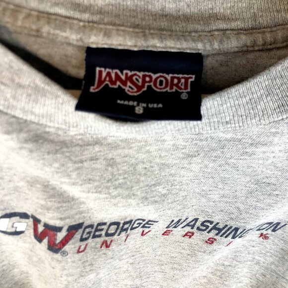 Vintage Jansport George Washington University Gray T Shirt Size Small - Picture 3 of 5
